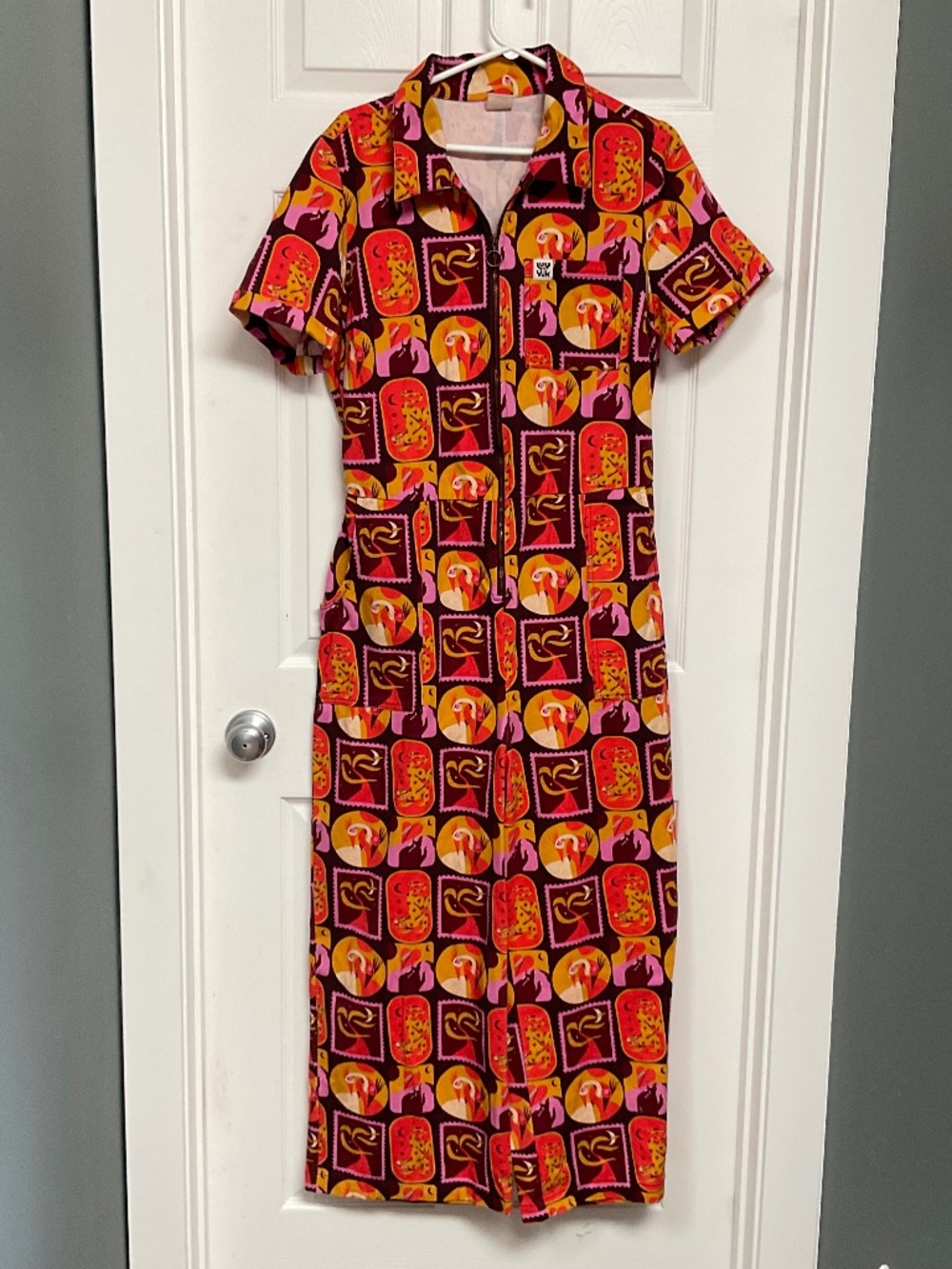 Lucy & Yak Organic Cotton Raglan Jumpsuit (Size large/tall)
